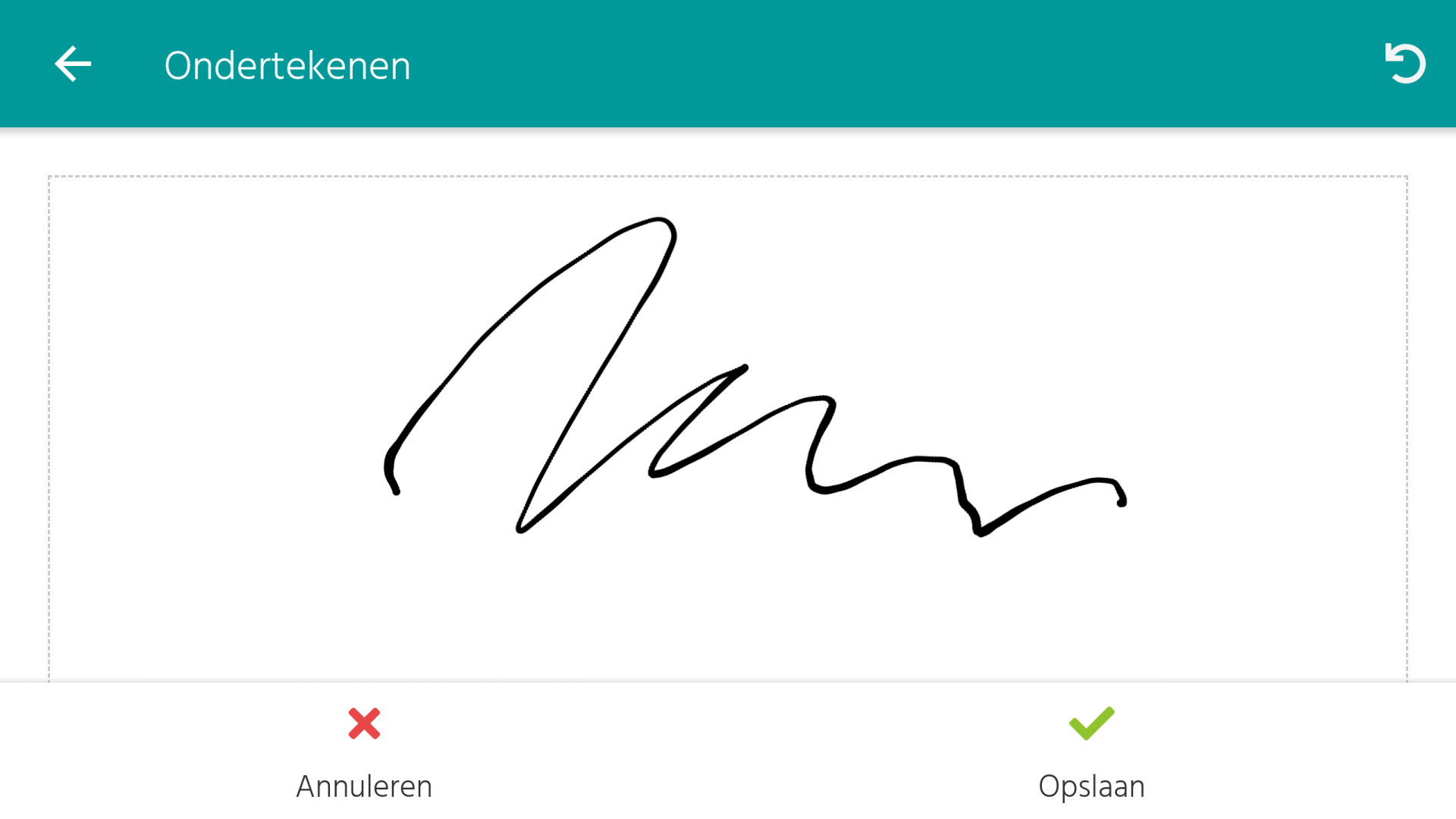 SAM App - Handtekening voor akkoord