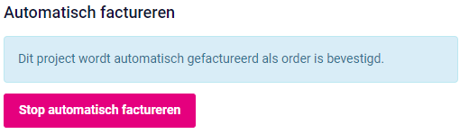Automatisch factureren