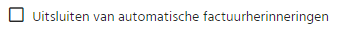 Factuurherinneringen