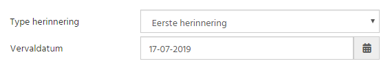 Factuurherinneringen