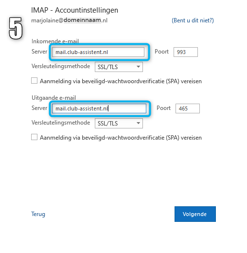 E-mail instellen in Outlook