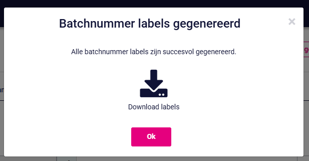Batchnummers/serienummers