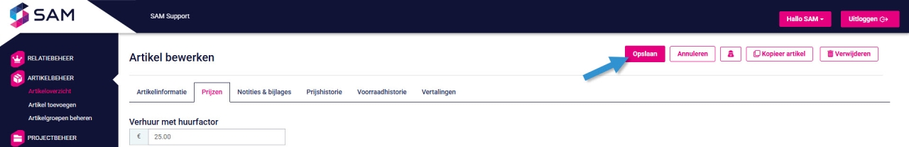 Stap 1: Artikel toevoegen