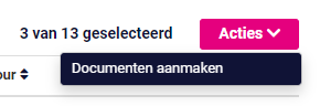 Documenten aanmaken in bulk