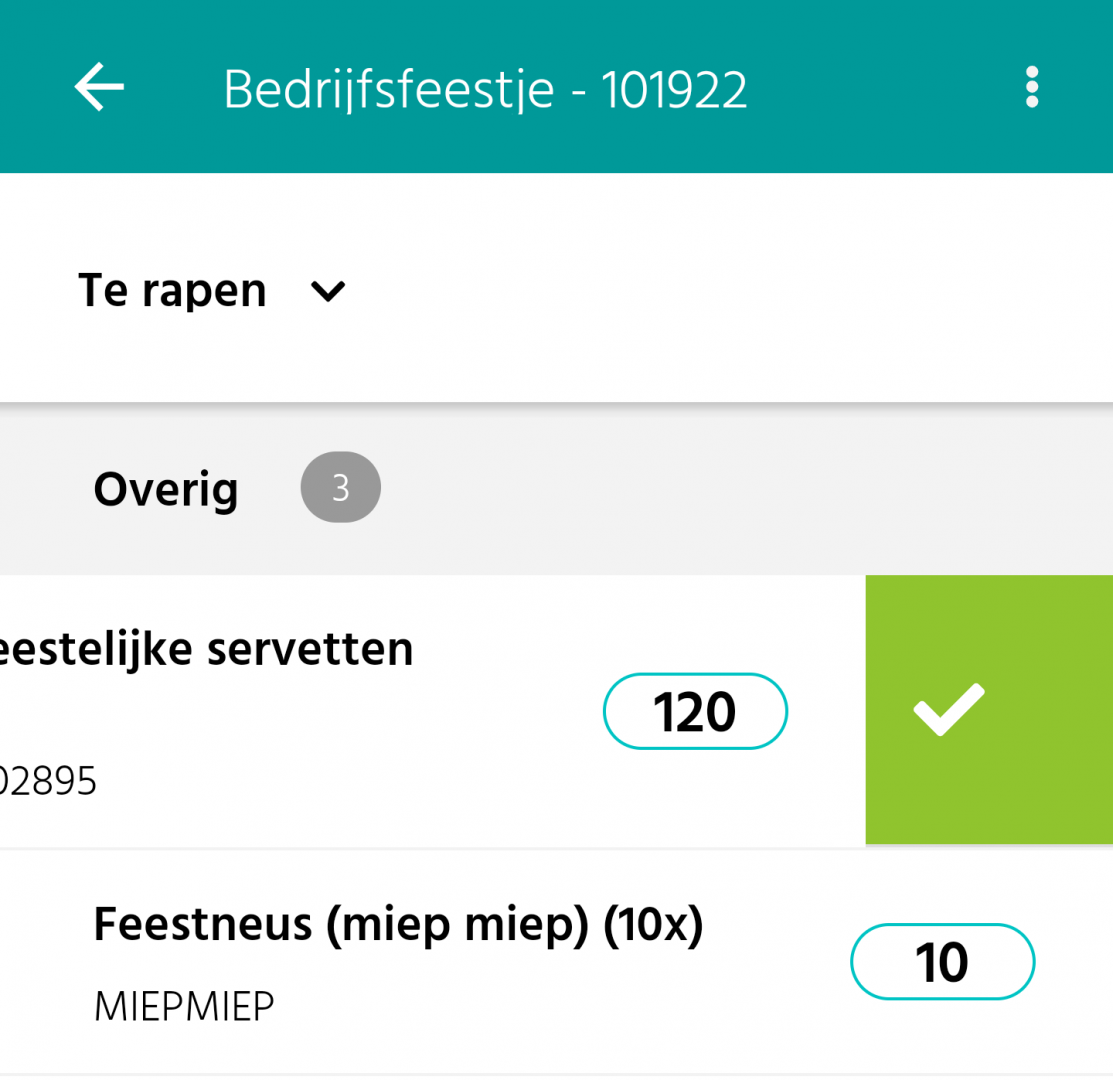 Statuswijziging corrigeren