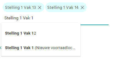 Voorraadlocaties
