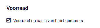 Batchnummers/serienummers