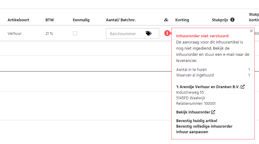 Inhuurverzoeken